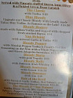 Red Dog Saloon menu