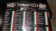 L'instant Pizza menu