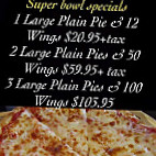 Cugino's Pizza menu