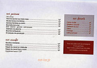 Maviel Cote Sud menu