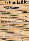 O'poulailler menu