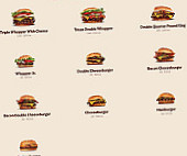 Burger King menu