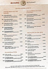 Restaurant Olympia menu