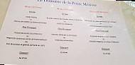 Domaine de la petite metisse menu