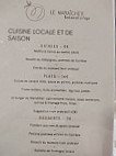 Le Maraicher menu