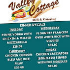 Valley Cottage Deli Catering menu