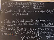 Le Grand Tétras menu