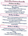 L'auberge Le Saint Sauveur menu