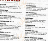 Applebee's Grill menu