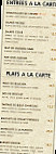 La Grange Du Pin menu