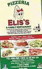 Elis's Pizzeria menu