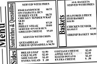 Villa menu