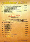 Zum Goldenen Adler menu