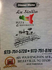 La Sicilia Pizza Cafe menu