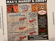 Max's Market Eatery menu