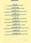 La Trattoria menu