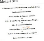 La Croisée Des Régions menu