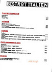 Le Bistrot Italien menu