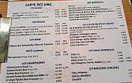 Cap Ouest menu