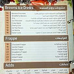 Browns Cafe menu