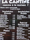 La Cantine Comme à La Maison menu