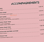 Maï Thaï menu