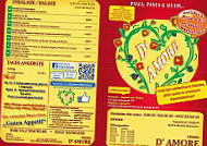 Pizzeria D'amore menu