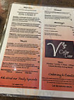 V's Cellar Door menu