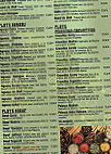 Bollywood menu