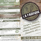 La Fabrique menu