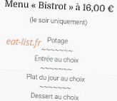 Hôtel De La Gare menu