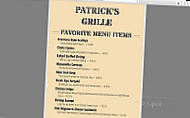 Patrick's Grille menu