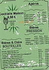 Le Rivoli menu