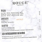 Rouge Pizzeria Aperitivo menu