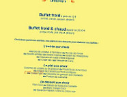 Domaine de la petite metisse menu