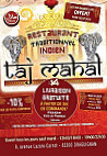 Taj Mahal menu