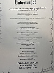 Hotel-Restaurant Hubertushof menu