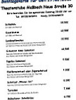 Theaterstube menu