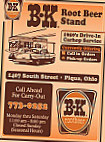 B-k Root Beer Drive In menu