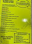 Pronto Pizza menu