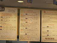 Panera Bread menu