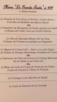 Auberge De La Croisade menu