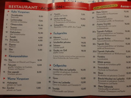 Achileon menu