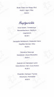 Orangerie menu