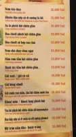 Hoa Vien menu