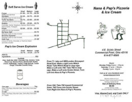 Nan Pap's Pizzeria menu