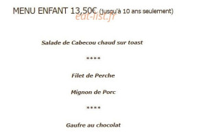 Le Tournesol menu