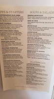 Garrett's Mill Brewing Company menu