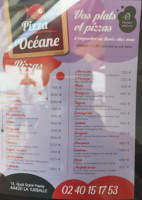 L'océane menu