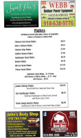 Prairie Rose Grille menu